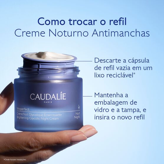 Creme Noturno Caudalie com Ácido Glicólico Vinoperfect